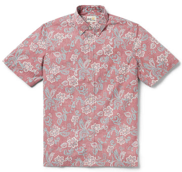UniJames Mele Pareau - Faded Ginger Short Sleeve Hawaiian Shirt