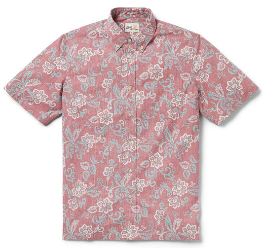 UniJames Mele Pareau - Faded Ginger Short Sleeve Hawaiian Shirt