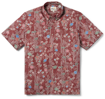 UniJames Nippon Forest - Apple Butter Short Sleeve Hawaiian Shirt