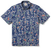 UniJames Nippon Forest - Crown Blue Short Sleeve Hawaiian Shirt