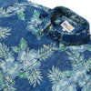 UniJames Pua Aloalo - Navy Short Sleeve Hawaiian Shirt