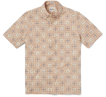 UniJames Pua Patchwork - Toast Short Sleeve Hawaiian Shirt