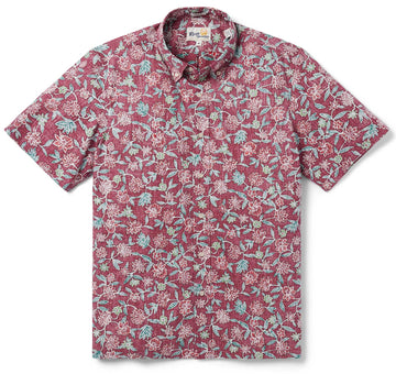 UniJames Sentosa - Cranberry Short Sleeve Hawaiian Shirt
