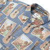 UniJames Strummer's Paradise - Blue Short Sleeve Hawaiian Shirt