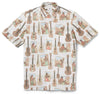 UniJames Strummer's Paradise - White Short Sleeve Hawaiian Shirt