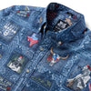 UniJames Willie Nelson American Icon - Navy Short Sleeve Hawaiian Shirt