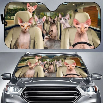 Uni Sphynx Cat All Over Printed 3D Sun Shade