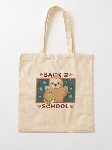 Sloth Back to School Tote Bag