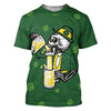 Uni St Patricks Day Drunk Skull 3D Shirt