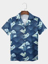 UniJames Teal Classic Japanese Wave Hawaiian Shirt