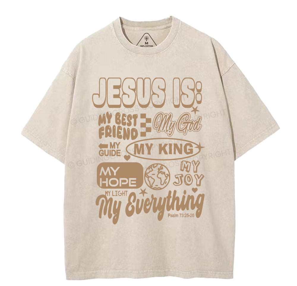 Jesus Is My Best Friend Christian Washed T-Shirt Sale - GuidingCross