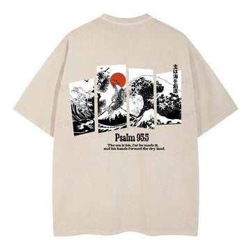 The Sea Is His Christian Washed T-Shirt Sale - GuidingCross