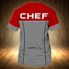 Unijames Chef Cook Personalized Name 3D Tshirt, Chef Shirt