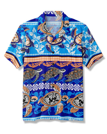 UNIJAMES TURTLE SEAMLESS HAWAIIAN SHIRT