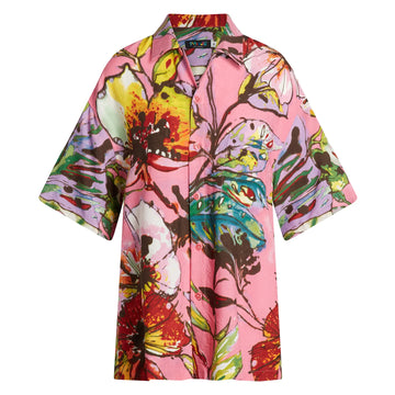 UniJames 'Akala (Pink) Men's Retro Shirt - Marseille Short Sleeve Hawaiian Shirt