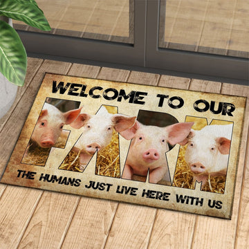 Uni Welcome To Our Farm - Pig Doormat