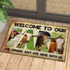 Uni Welcome To Our Farm - TX Longhorn Doormat