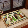 Uni Welcome To Our Farm - TX Longhorn Doormat