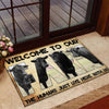 Uni Welcome To Our Farm - Black Angus Doormat