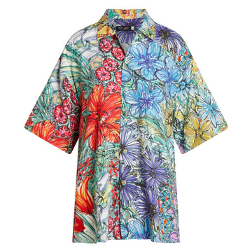 UniJames Men's Retro Shirt - Eden Short Sleeve Hawaiian Shirt