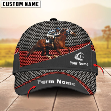 Uni Secretarait Horse Metal Customized Name And Farm Name Cap