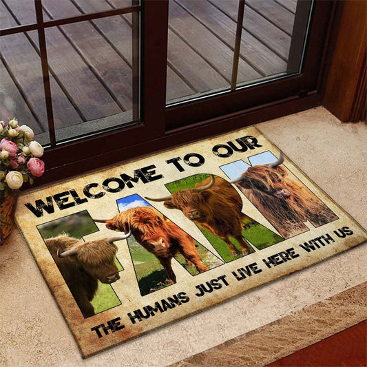 Uni Welcome To Our Farm - Highland Doormat