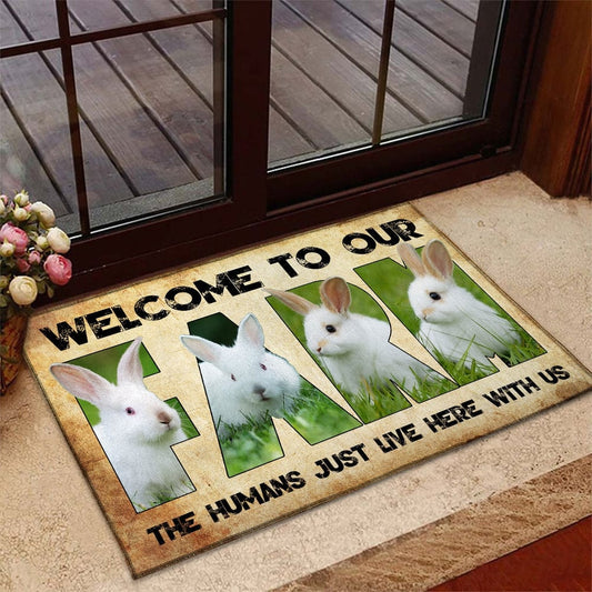 Uni Welcome To Our Farm - Rabbit Doormat