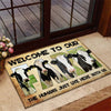 Uni Welcome To Our Farm - Holstein Friesian Doormat