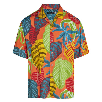 UniJames Men's Retro Shirt - Sunset Passage Short Sleeve Hawaiian Shirt