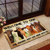 Uni Welcome To Our Farm - Red Angus Doormat