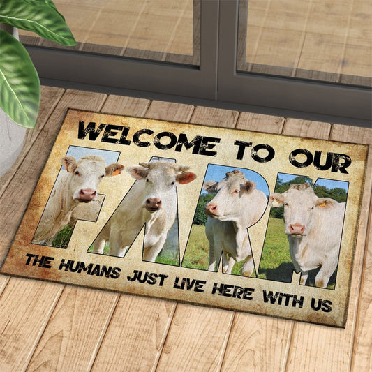 Uni Welcome To Our Farm - Charolais Doormat