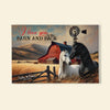 Uni Personalized Gifts For Couple Wall Art, Horse Couple I Love You To The Barn