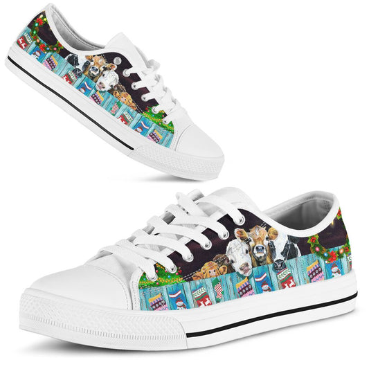 Uni Cow Xmas Low Top Shoes