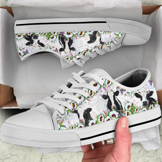 Uni Cow Flower Low Top Shoes