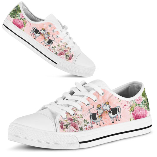 Uni Cows Flower Low Top Shoes