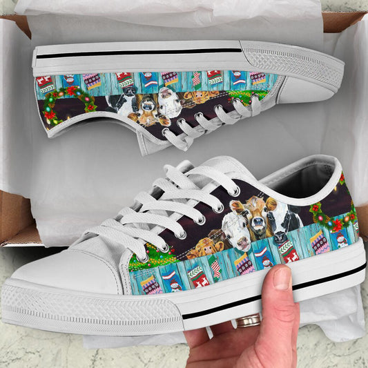 Uni Cow Xmas Low Top Shoes