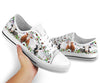 Uni Cute Cow Flower Low Top Shoes