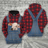 Unique Brahman Red Plaid Pattern 3D Shirts