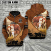 Uni Hereford Farming Dark Brown Personalized 3D Hoodie