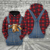Unique Goat Red Plaid Pattern 3D Shirts