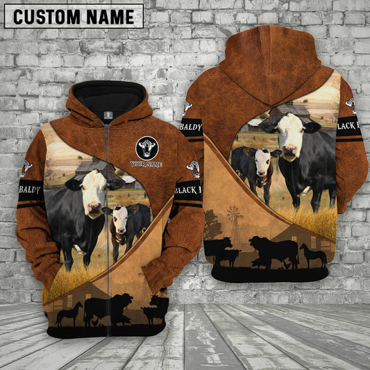 Uni Black Baldy Farming Dark Brown Personalized 3D Hoodie