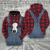 Unique Black Baldy Red Plaid Pattern 3D Shirts