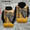 Uni Personalized Name Black Limousin Cattle On The Farm All Over Printed 3D Hoodie