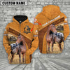 Uni Tiger Horse Custom Name Race Hoodie