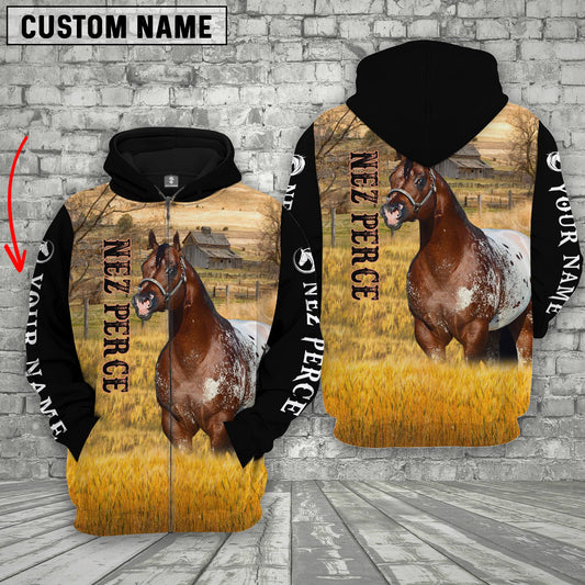Uni Personalized Name Nez Perce Horse House On The Farm 3D Hoodie