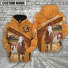 Uni American Paint Horse Custom Name Race Hoodie