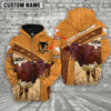 Uni Personalized Name 3D Pinzgauer Cattle Hoodie