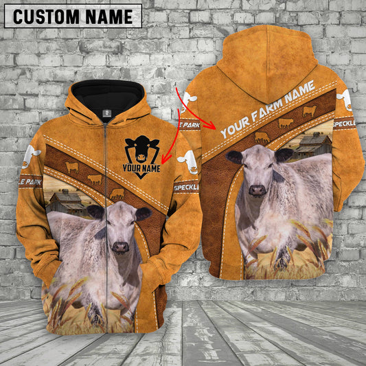 Uni Custom Name 3D Speckle Park Cattle Hoodie