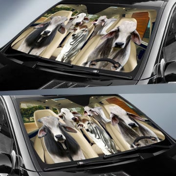 Uni Driving BRAHMAN CATTLE All Over Printed 3D Sun Shade