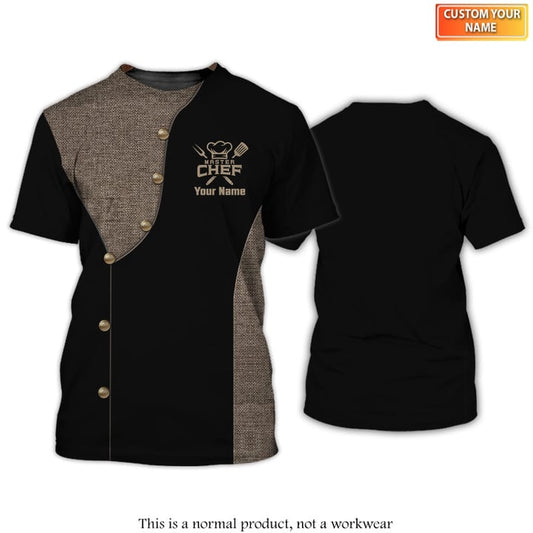Unijames Chic Master Chef Fashion Uniform T-shirt Chef Tshirt